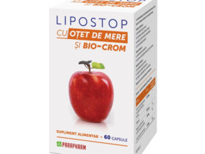 Lipostop cu Otet de Mere si Bio-Crom Capsule pt. Slabit Quantum Pharma 60cps