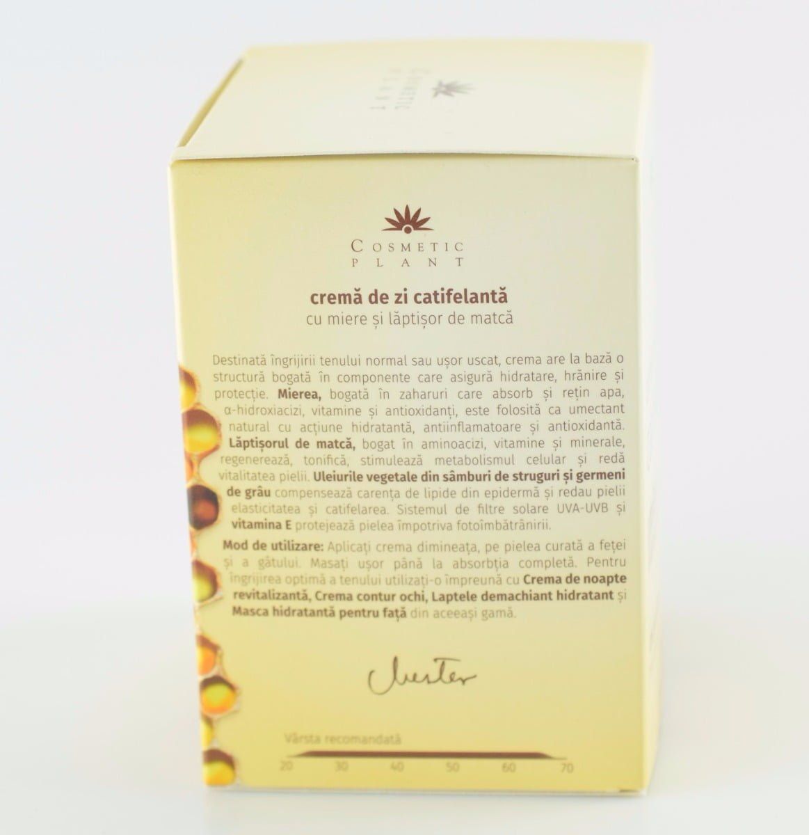 Crema de Zi Catifelanta cu Miere si Laptisor de Matca Cosmetic Plant 50ml - imagine 2